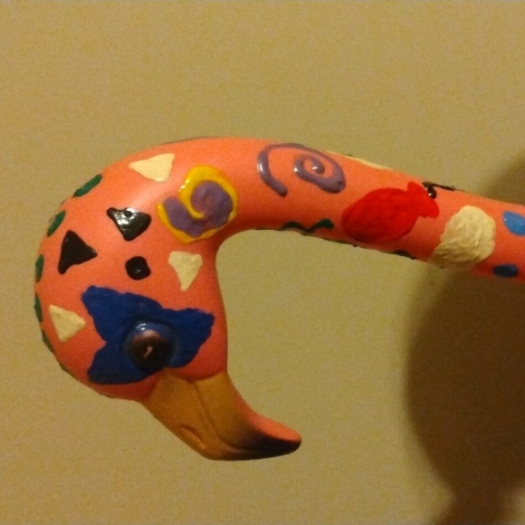 Hand Painted Funky Flamingo - Picture 2 of 7